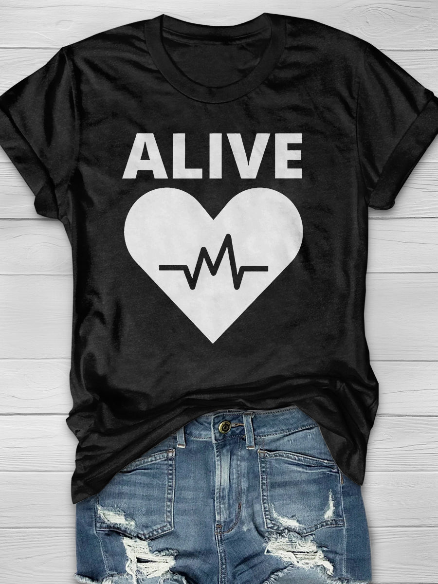 Alive Print Short Sleeve T-shirt