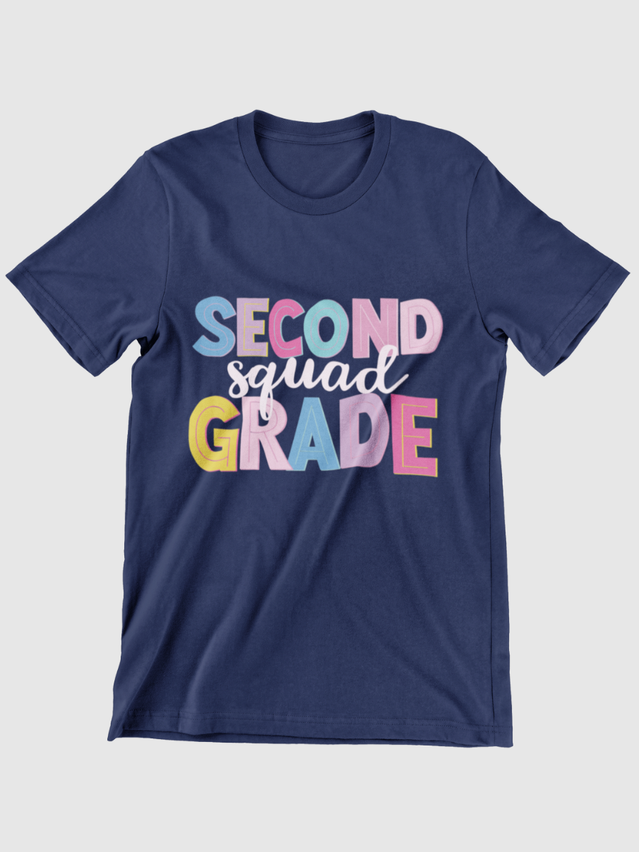 Second Grade Squad Graphic T-shirt