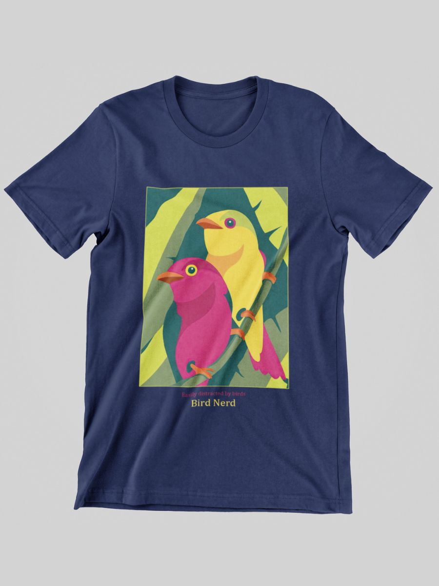 Two Birds Sitting on a Branch Graphic T-shirt