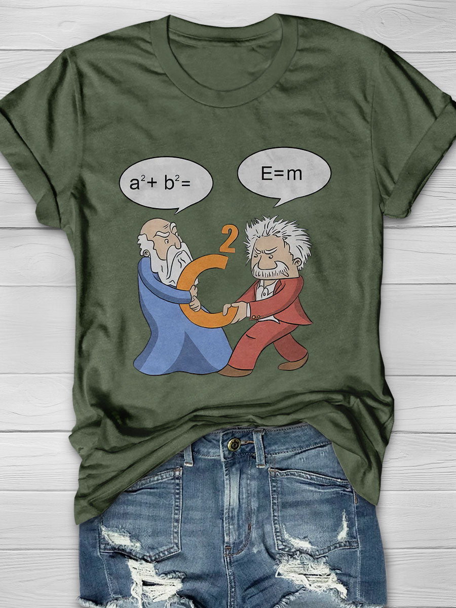 Funny Scientist Nerdy Science Print Short Sleeve T-shirt