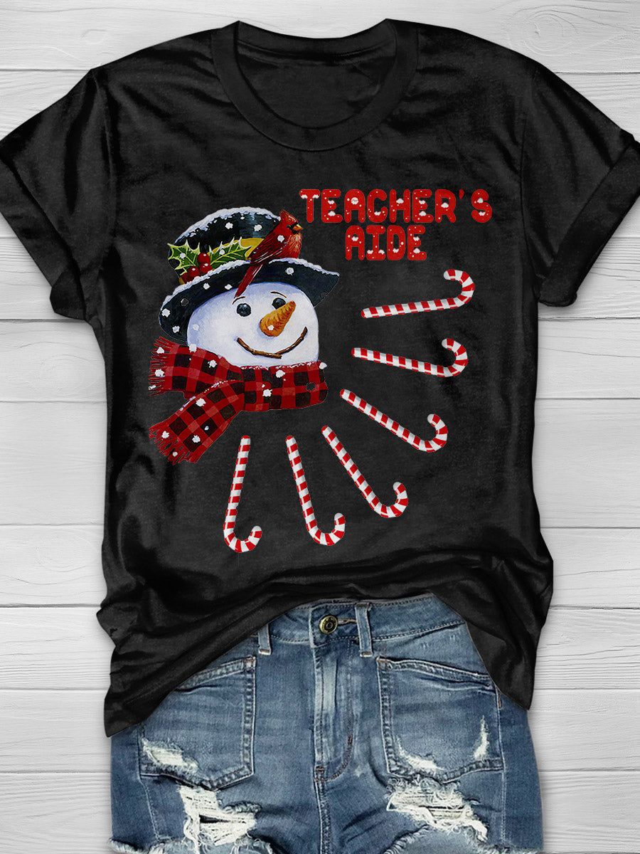 Teacher's Aide Print Graphic T-shirts