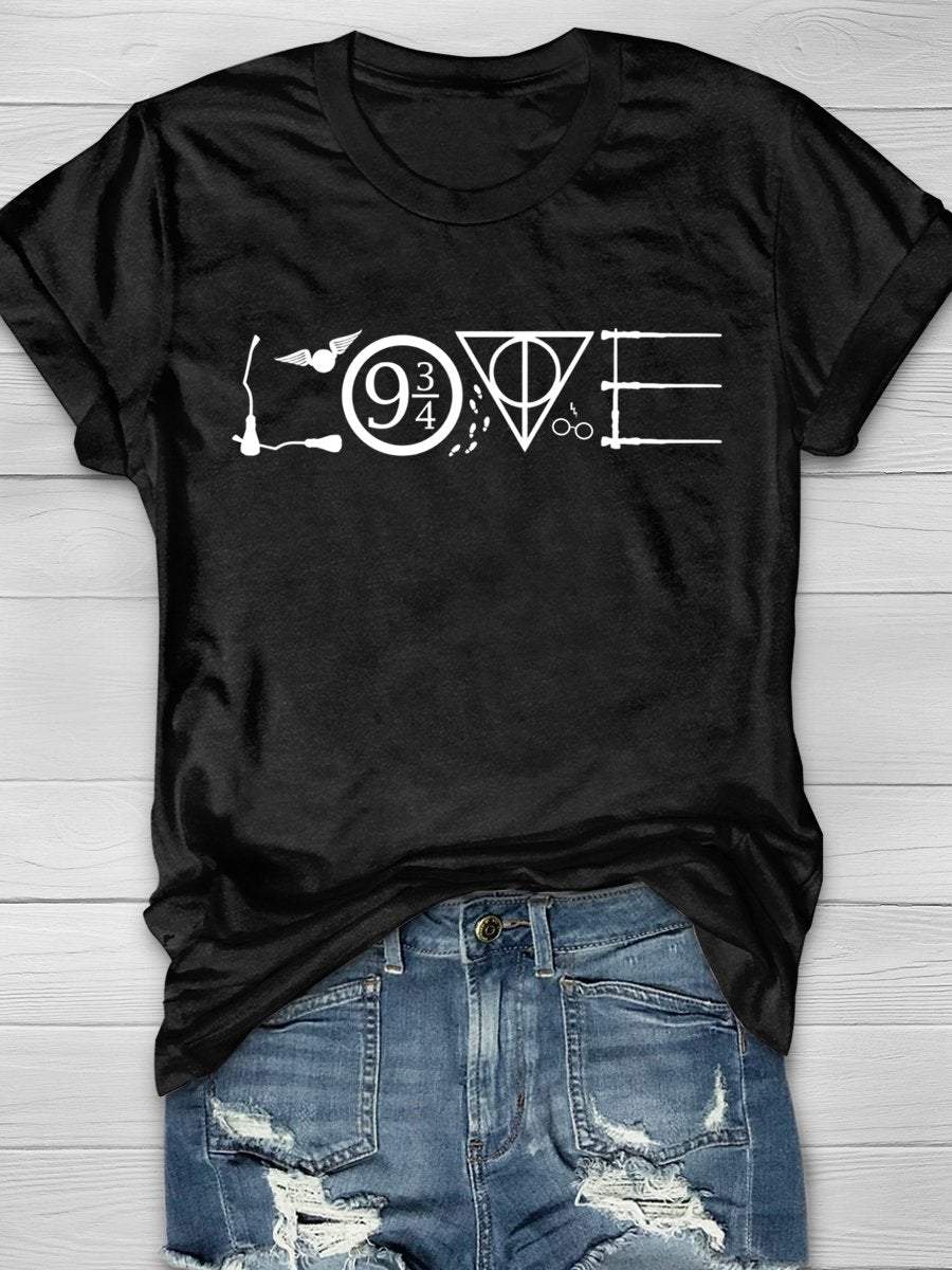 Love Print Graphic T-shirts