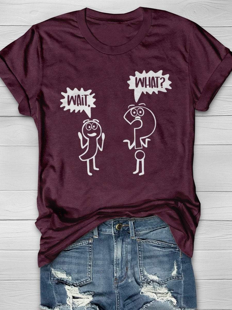Syntax Notation Wait Comma Question Mark What Print Graphic T-shirts
