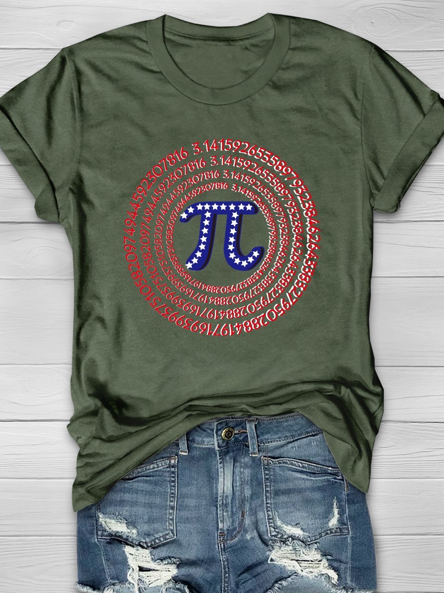 Pi Day Math Teacher Print Graphic T-shirts