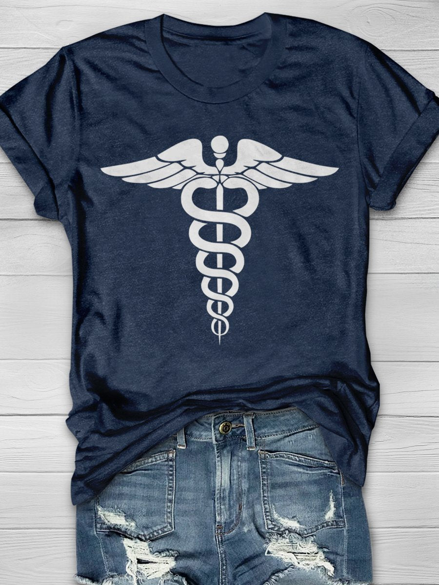 Nurse Print Short Sleeve T-shirt