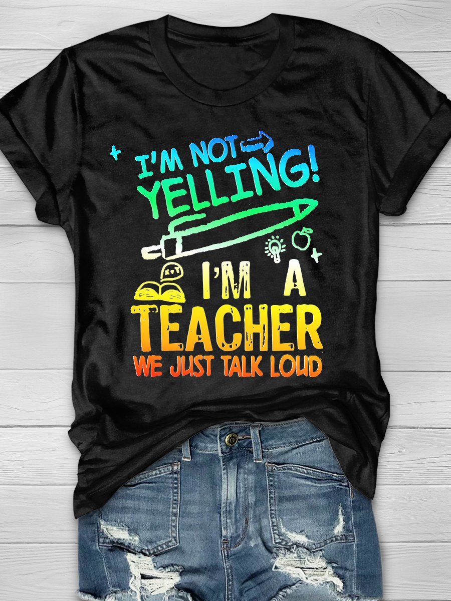 Teacher Life Print Graphic T-shirts