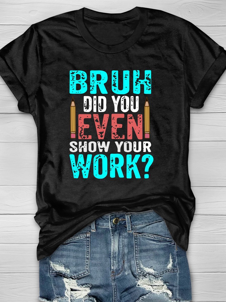 Teacher Life Print Graphic T-shirts