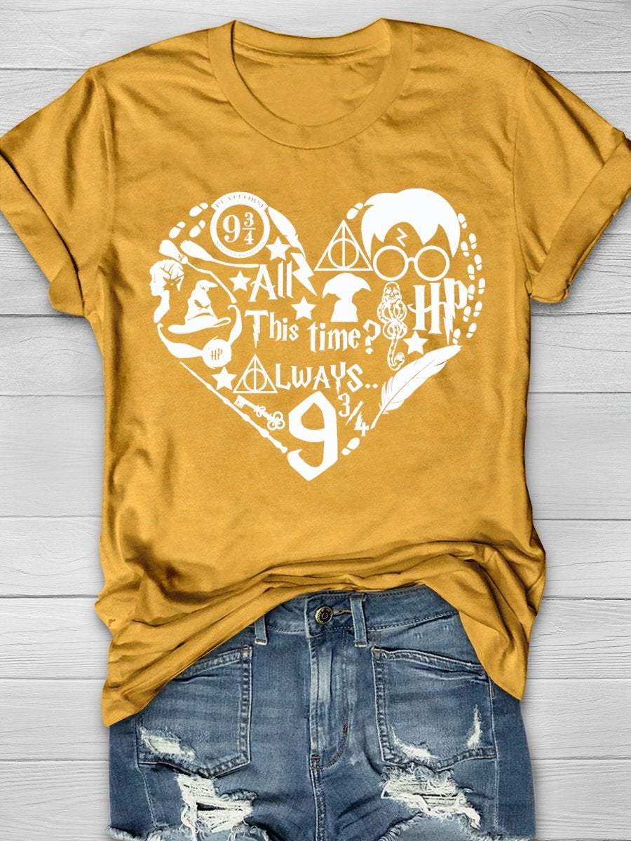 All This Time Always Teacher Life Print Graphic T-shirts