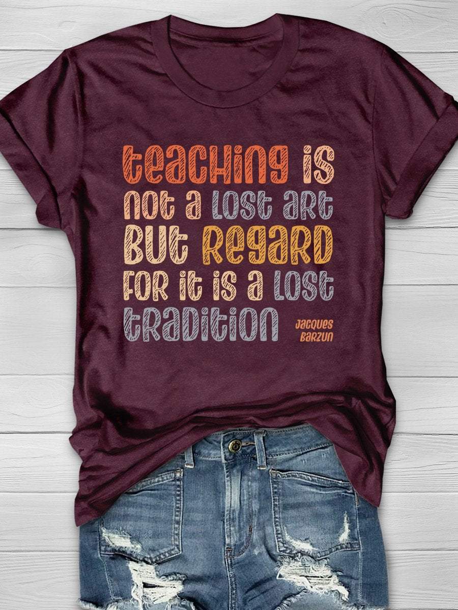 Teaching Quote Print Graphic T-shirts