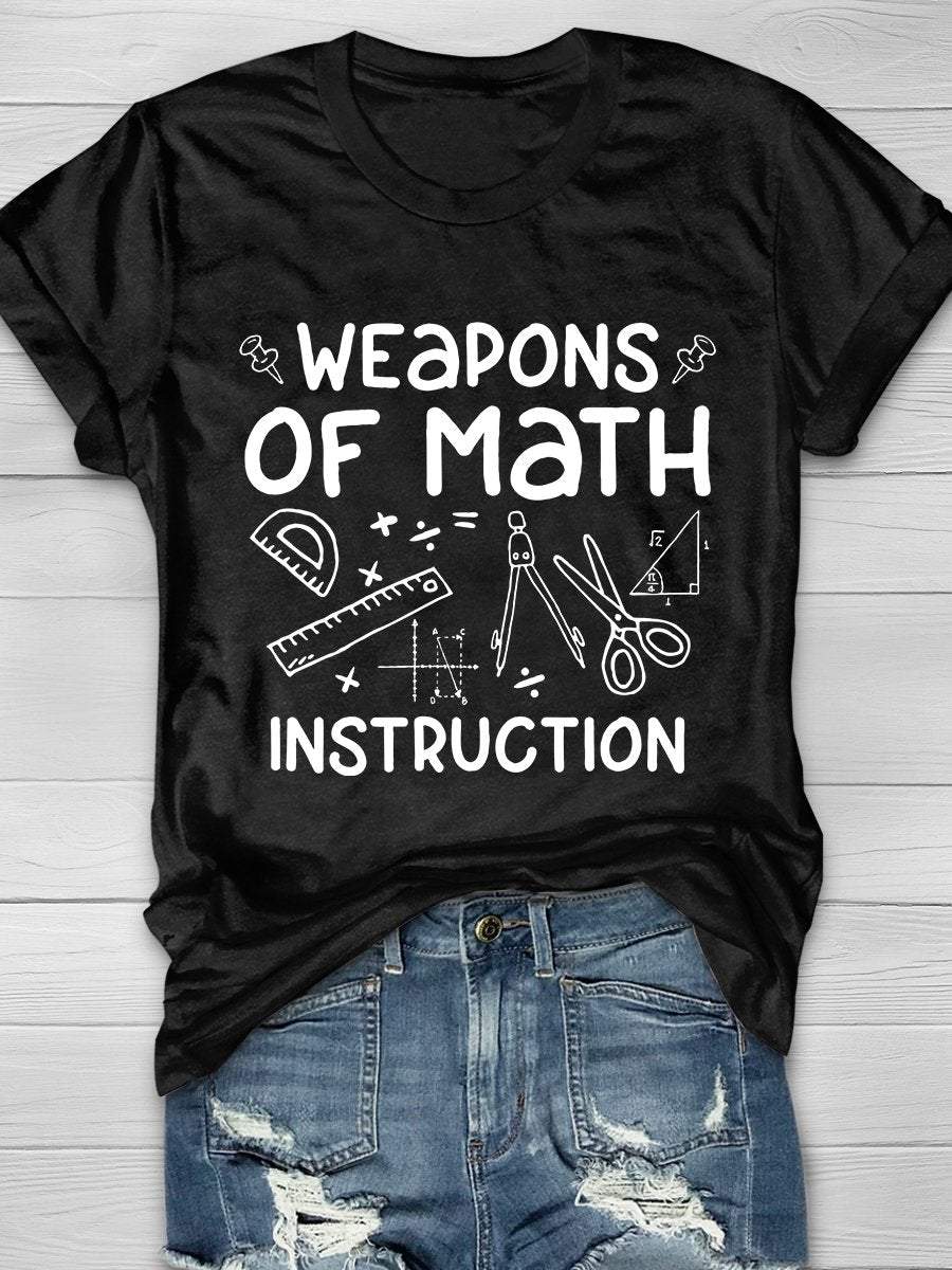 Weapons Of Math Instruction Print Graphic T-shirts