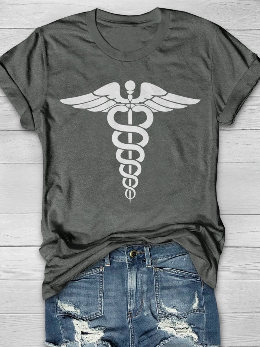 Nurse Print Short Sleeve T-shirt