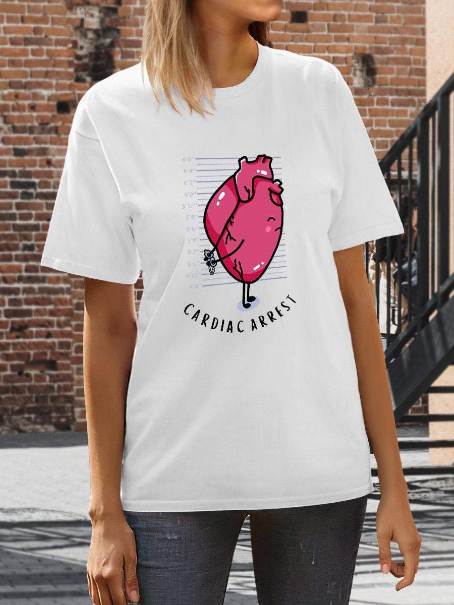 Cardiac Arrest Print Short Sleeve T-shirt