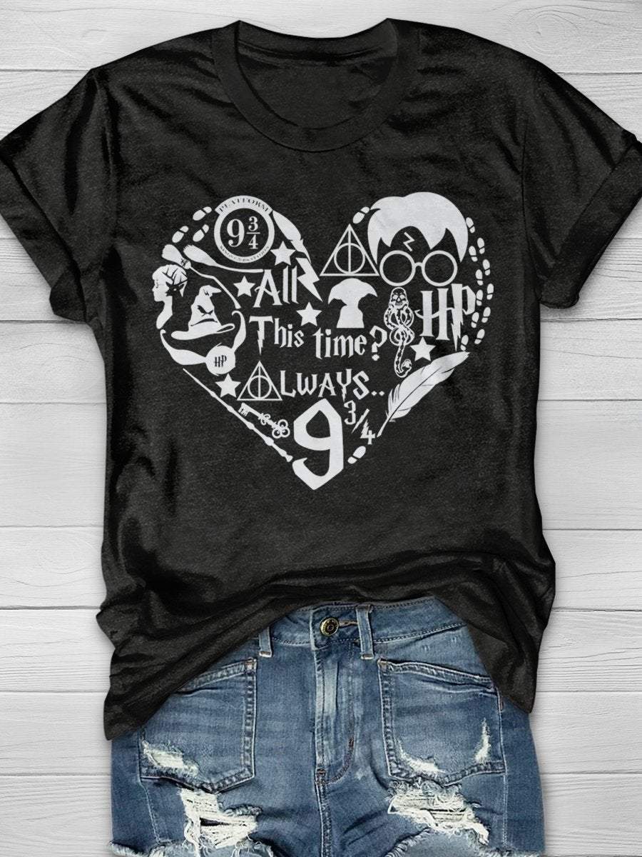 All This Time Always Teacher Life Print Graphic T-shirts