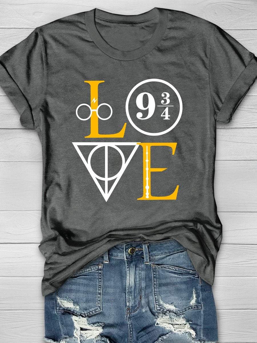 Love Print Short Sleeve T-shirt