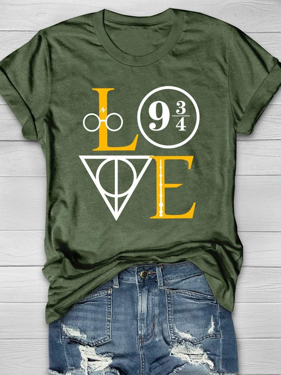 Love Print Short Sleeve T-shirt