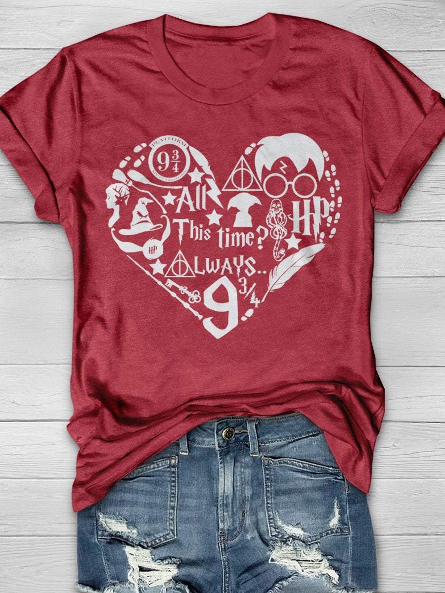 All This Time Always Teacher Life Print Graphic T-shirts