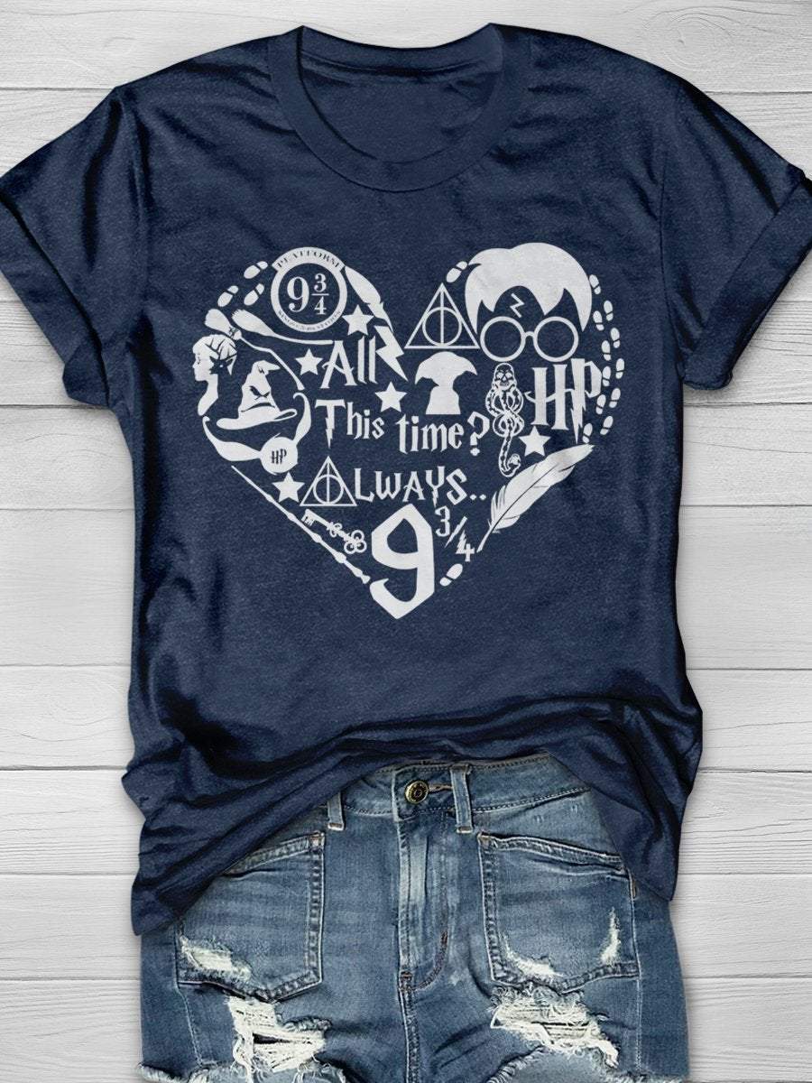 All This Time Always Teacher Life Print Graphic T-shirts