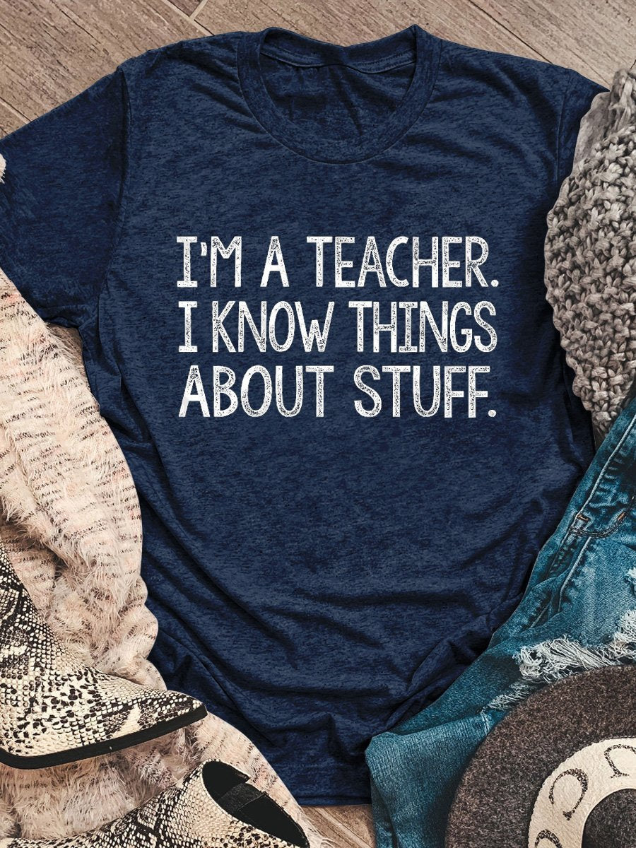 I'm A Teacher Print Graphic T-shirts