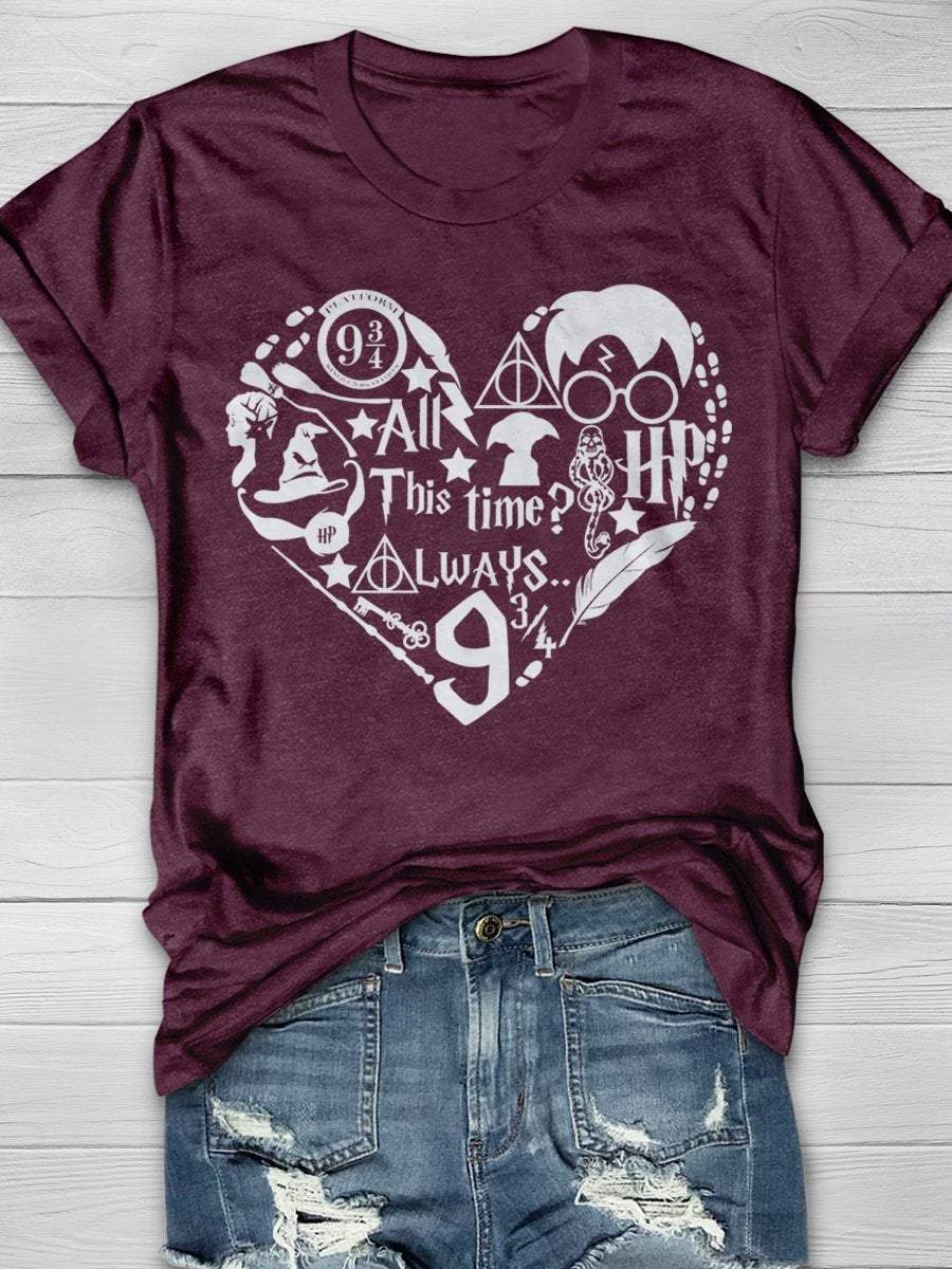 All This Time Always Teacher Life Print Graphic T-shirts
