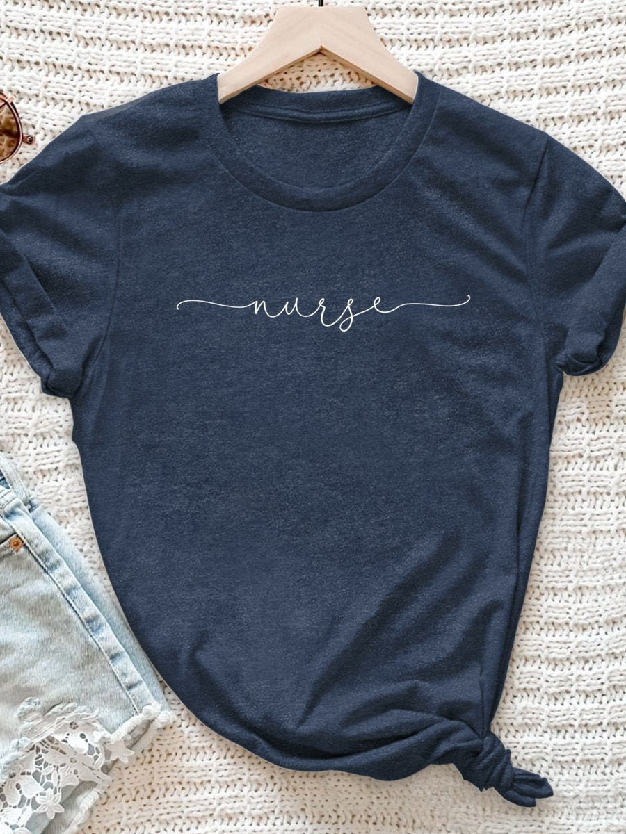 Nurse Print Short Sleeve T-shirt