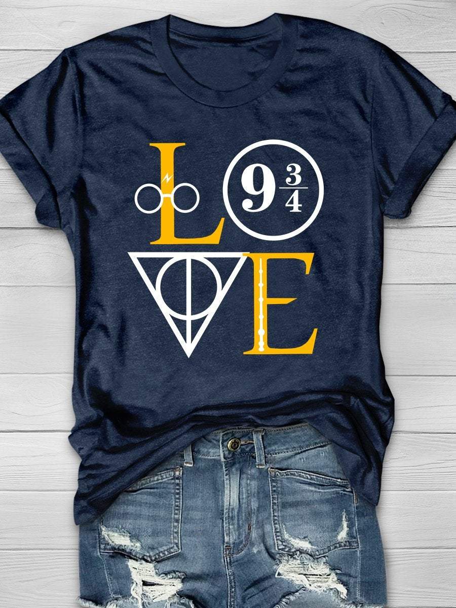 Love Print Short Sleeve T-shirt