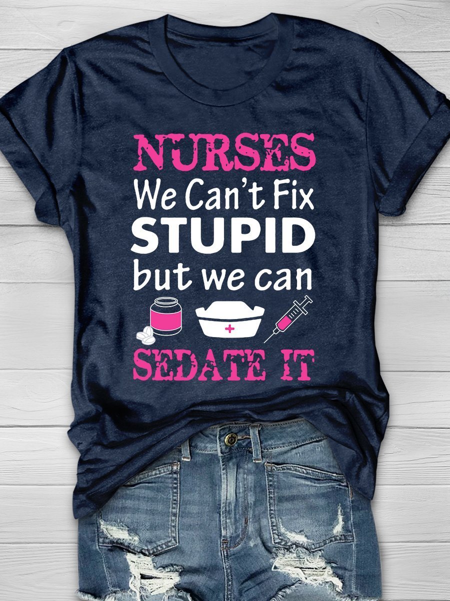 Nurse Classic Print Short Sleeve T-shirt