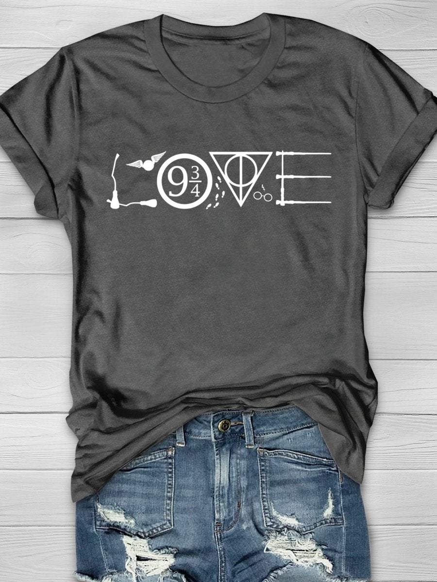 Love Print Graphic T-shirts