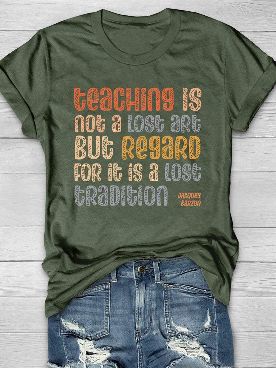 Teaching Quote Print Graphic T-shirts