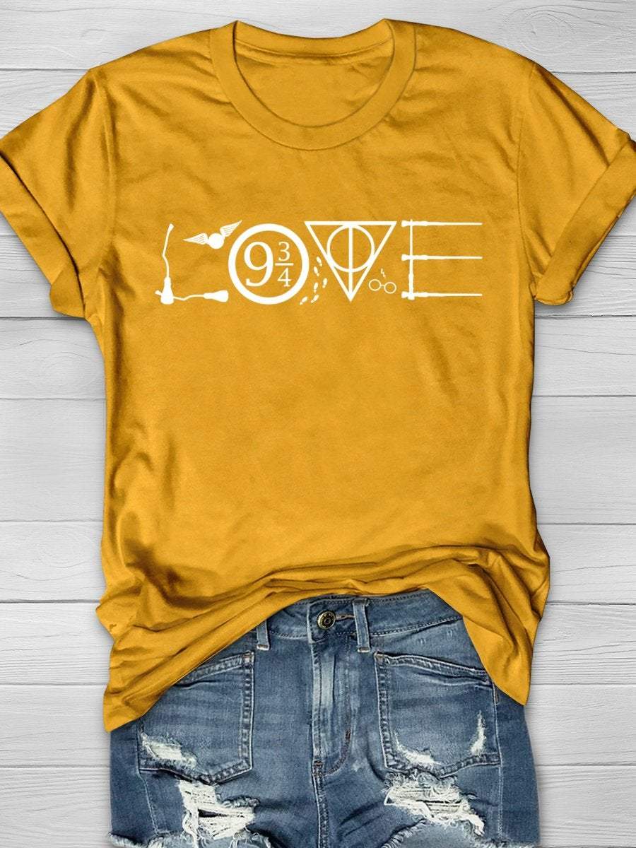 Love Print Graphic T-shirts