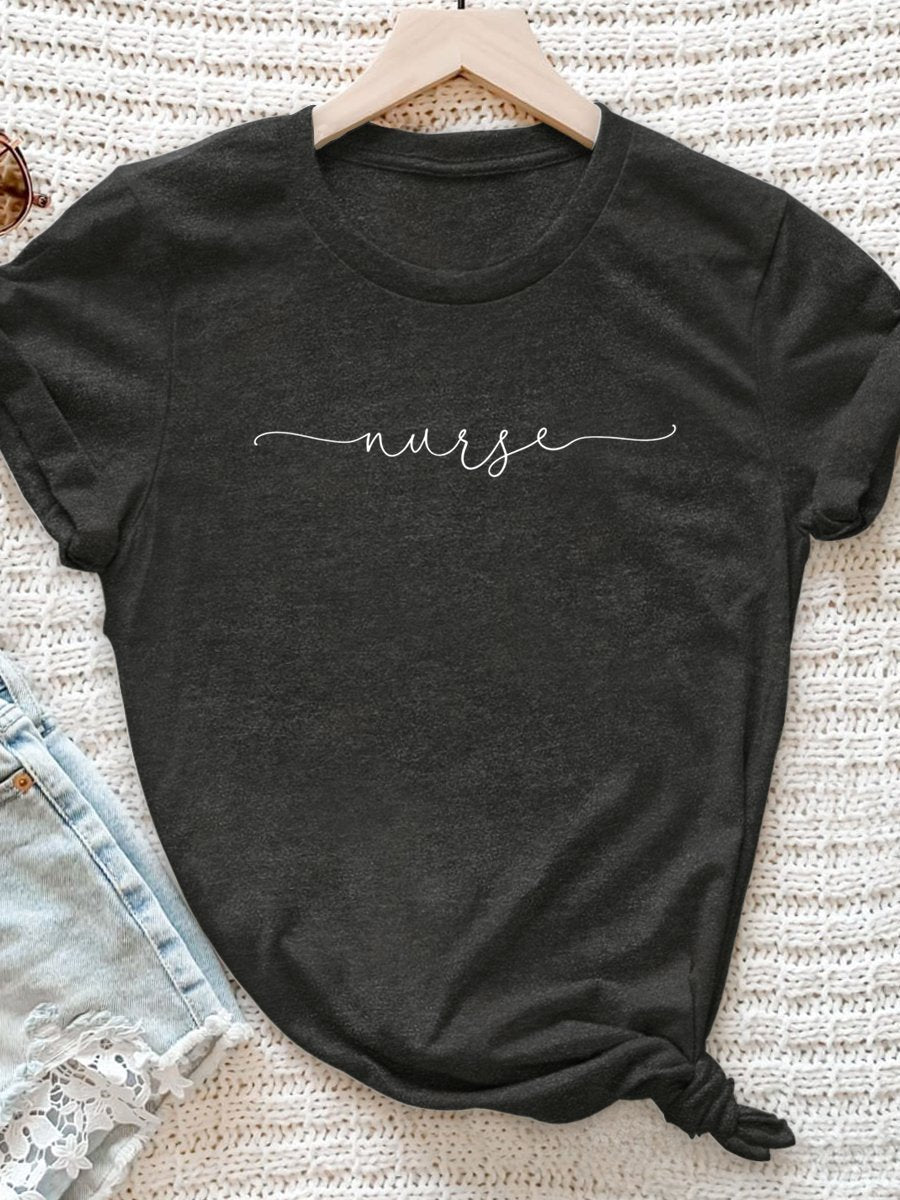 Nurse Print Short Sleeve T-shirt