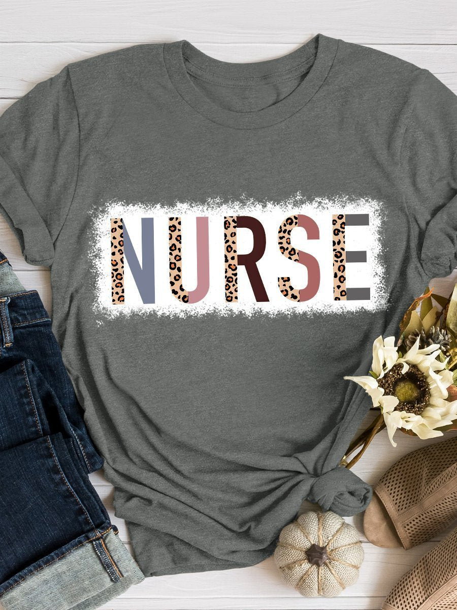 Nurse Print Short Sleeve T-shirt