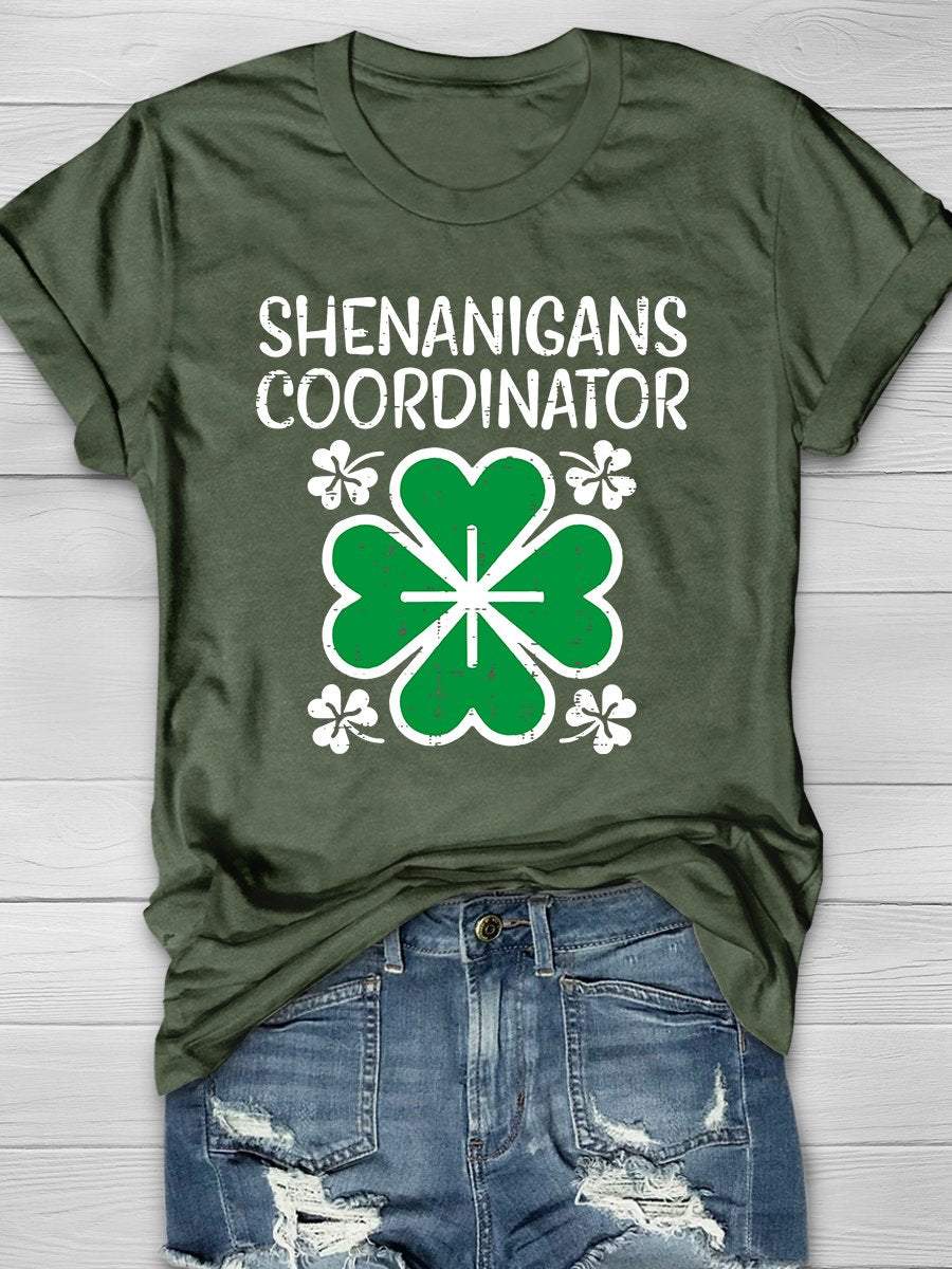 Shenanigans Coordinator Print Graphic T-shirts