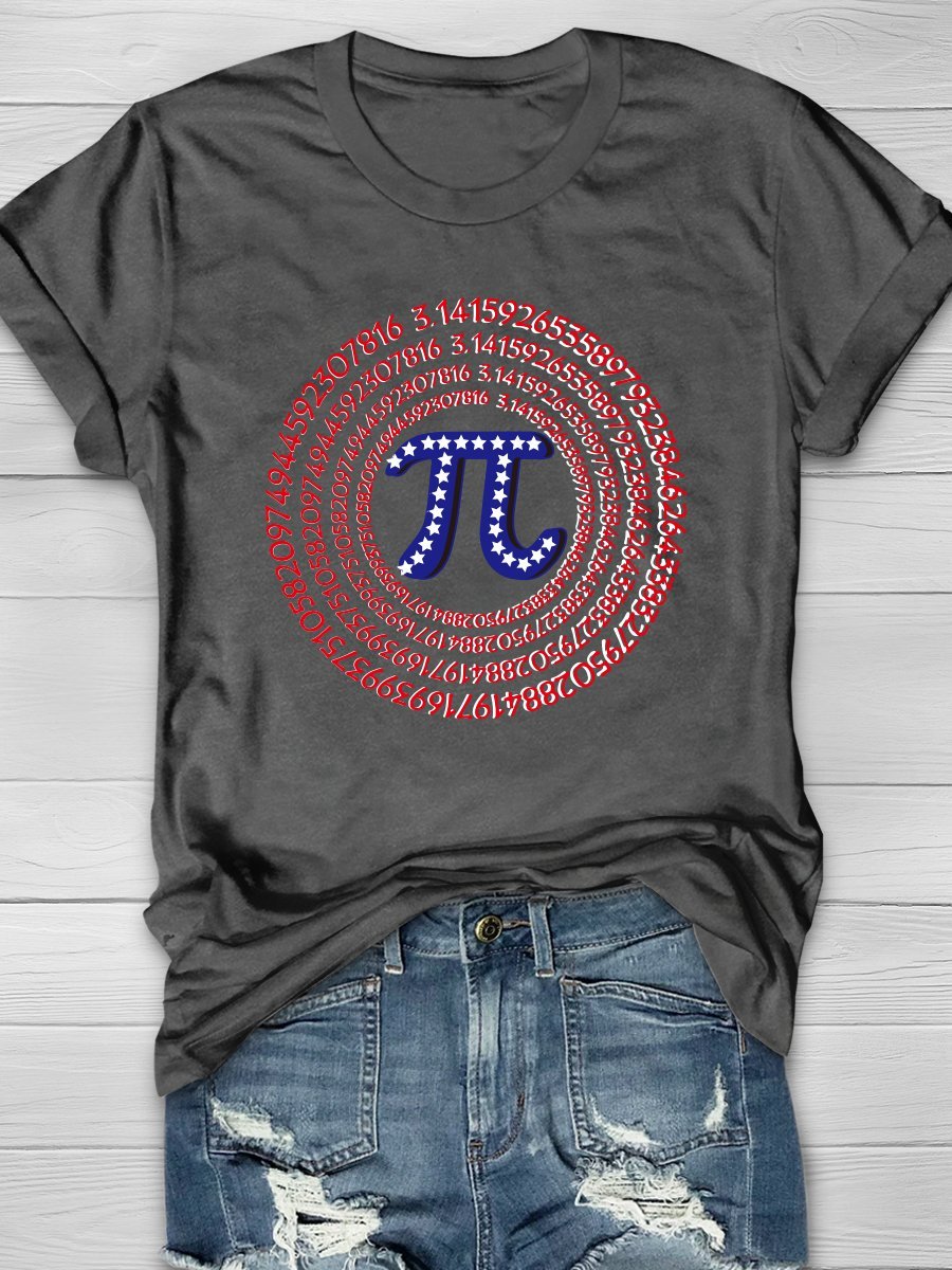 Pi Day Math Teacher Print Graphic T-shirts