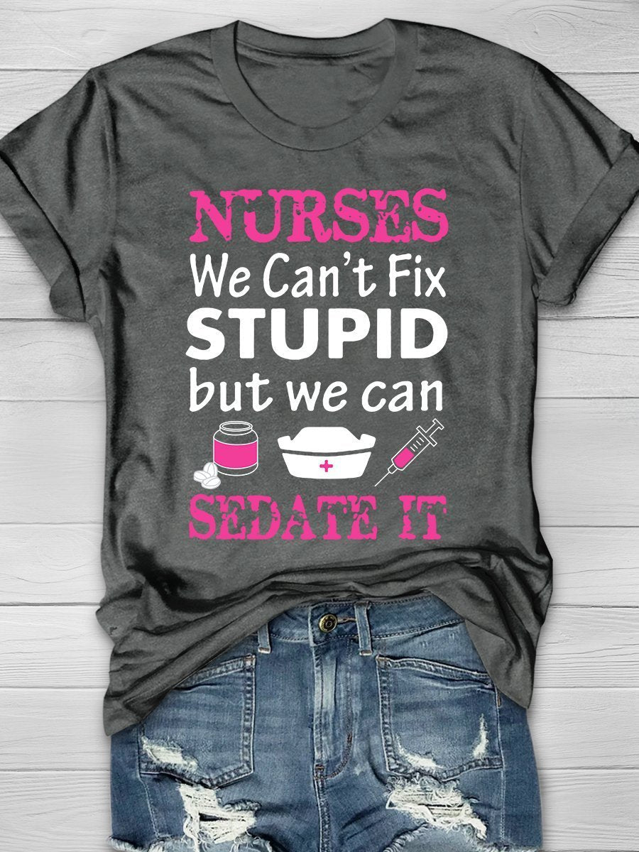 Nurse Classic Print Short Sleeve T-shirt