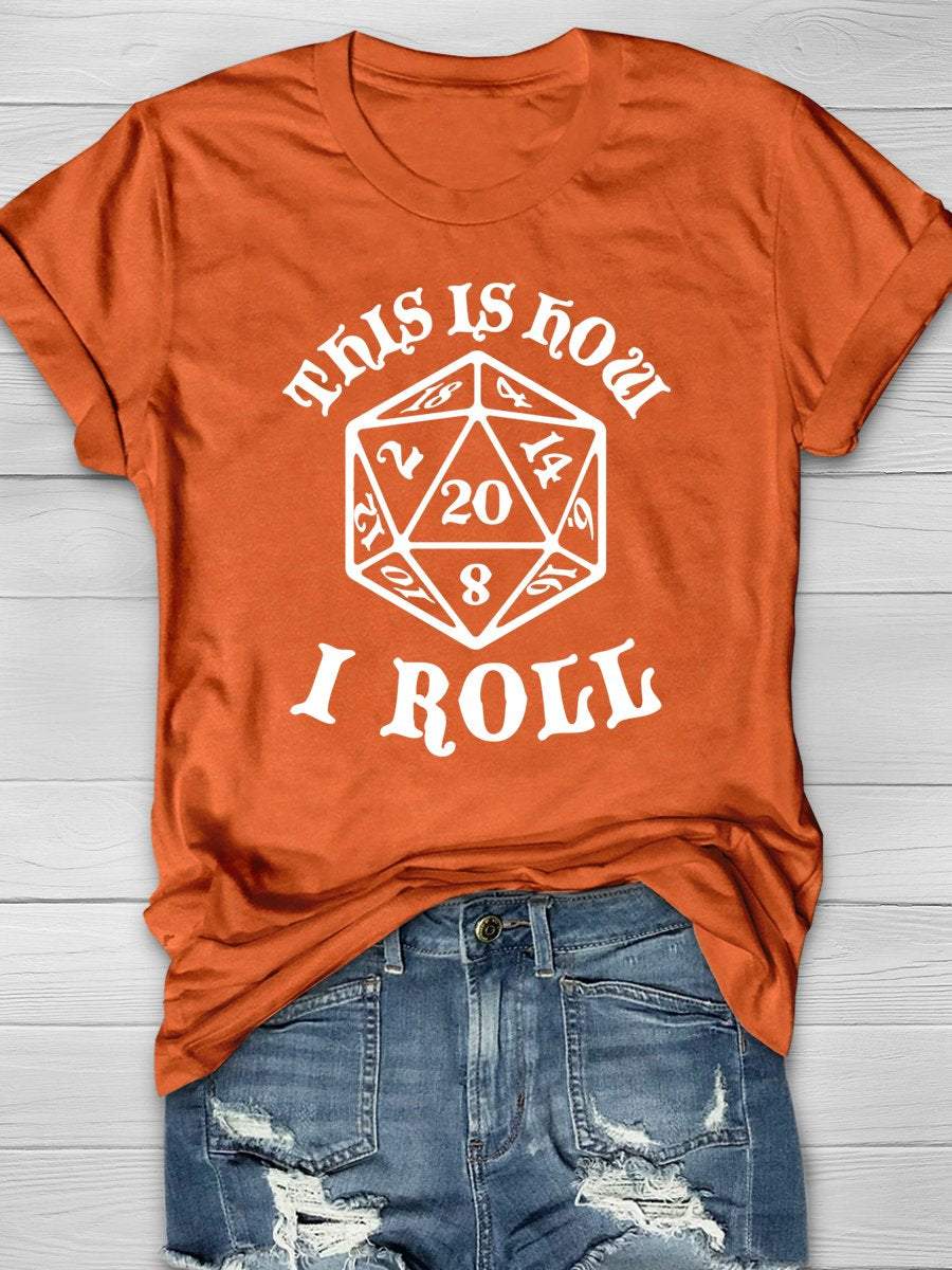 This Is How I Roll Funny Math Teacher Print Graphic T-shirts