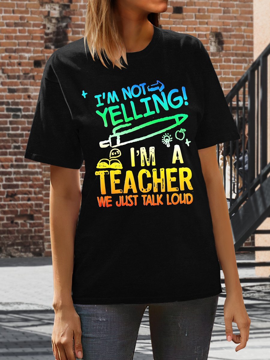 Teacher Life Print Graphic T-shirts