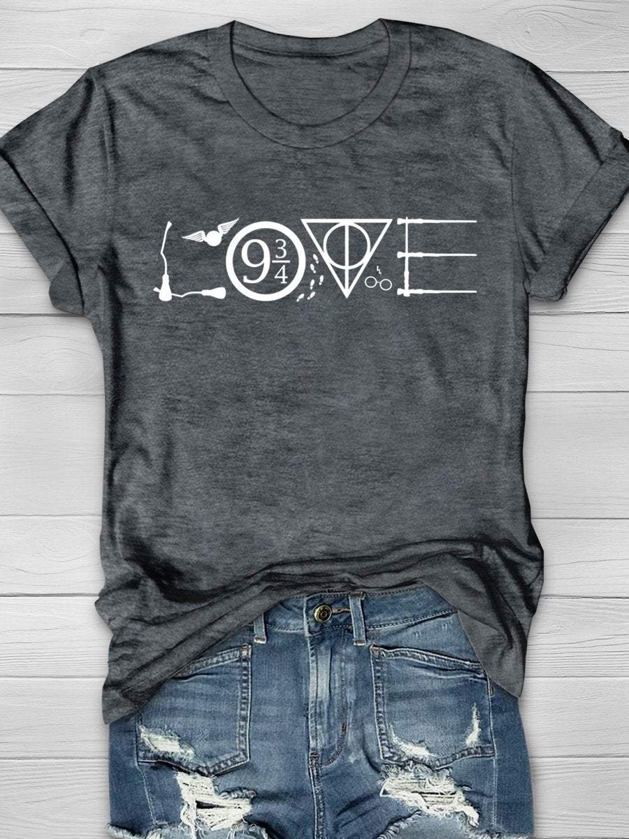 Love Print Graphic T-shirts