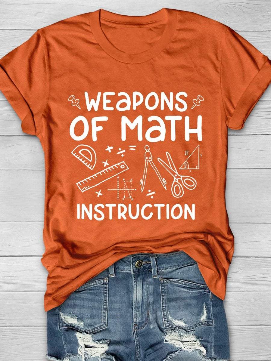 Weapons Of Math Instruction Print Graphic T-shirts
