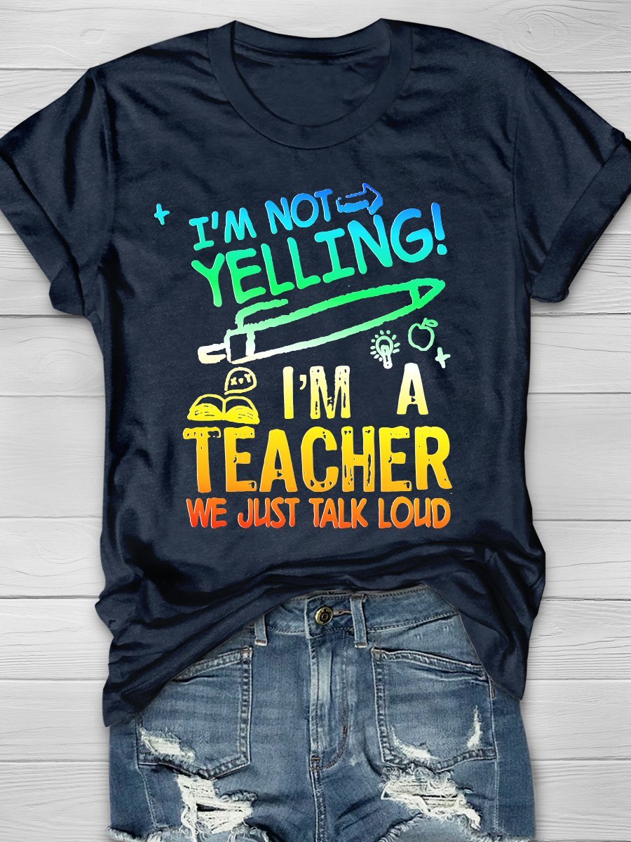 Teacher Life Print Graphic T-shirts