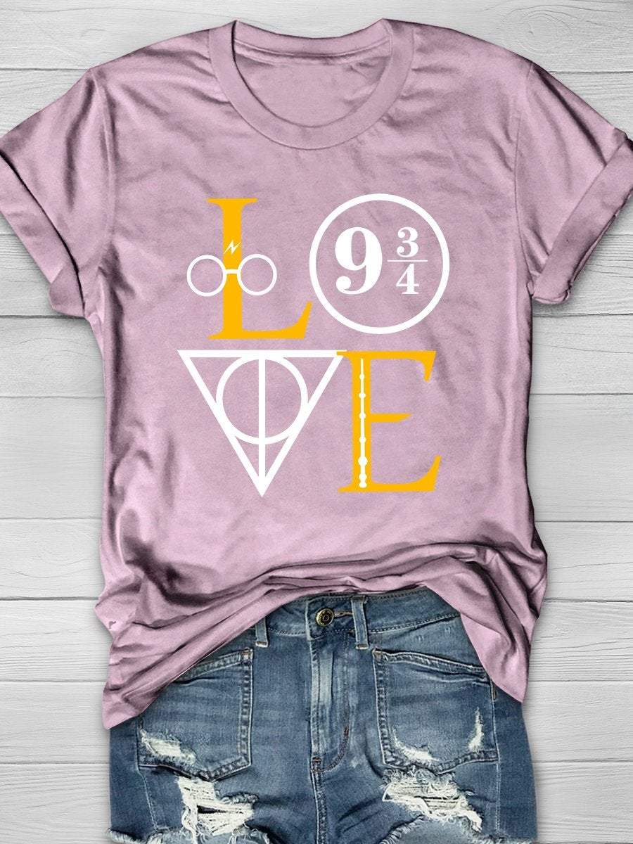 Love Print Short Sleeve T-shirt