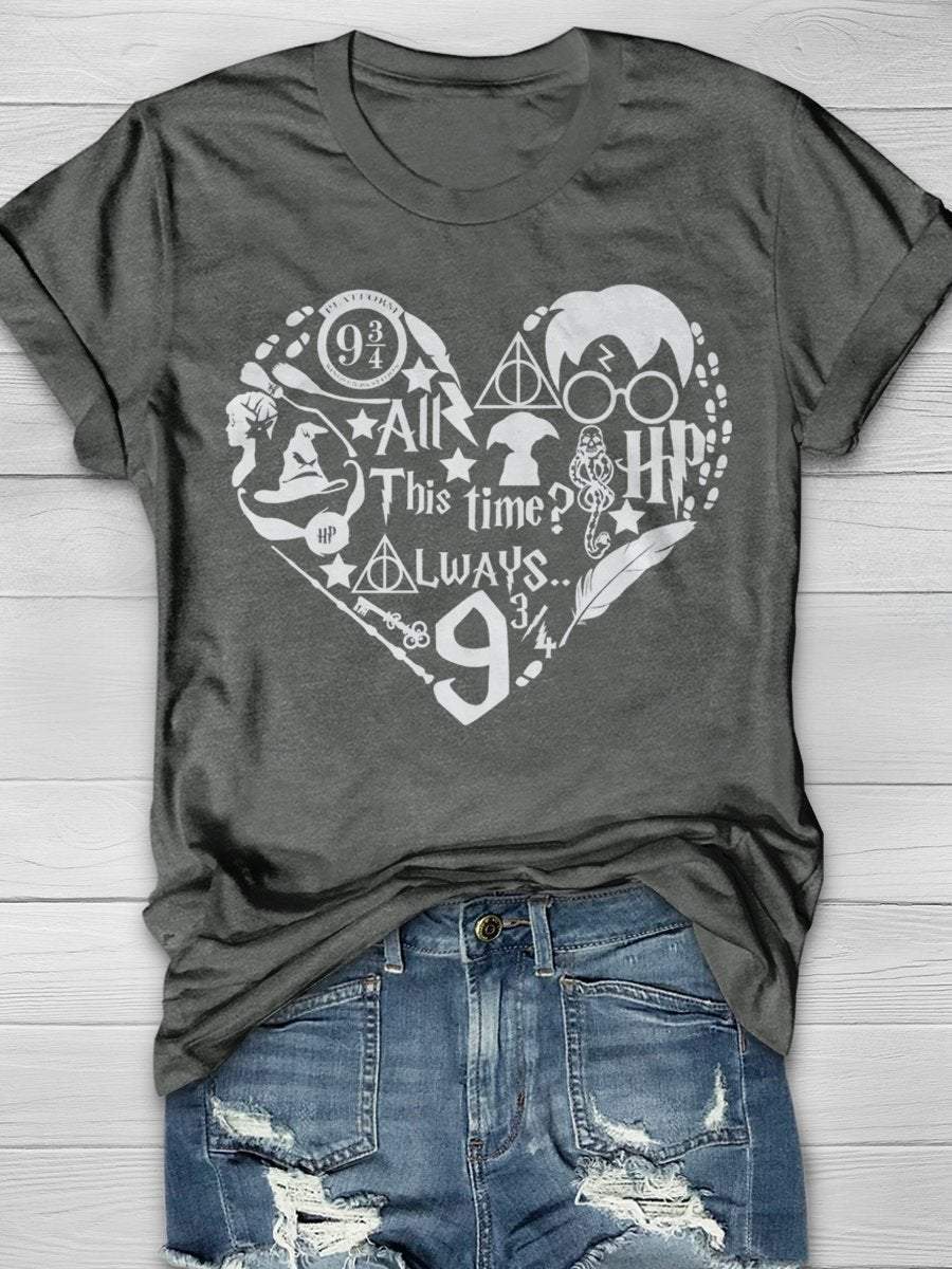 All This Time Always Teacher Life Print Graphic T-shirts