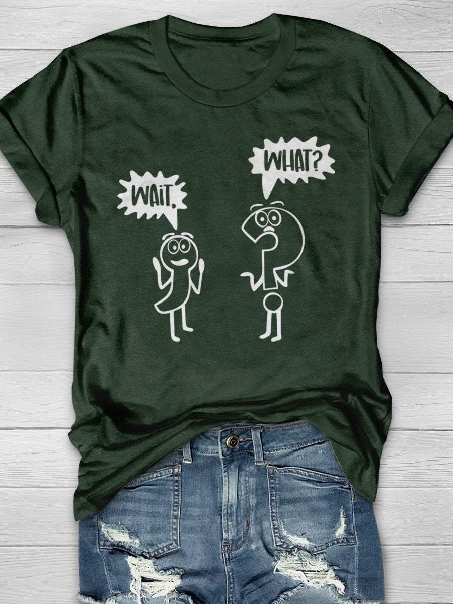 Syntax Notation Wait Comma Question Mark What Print Graphic T-shirts