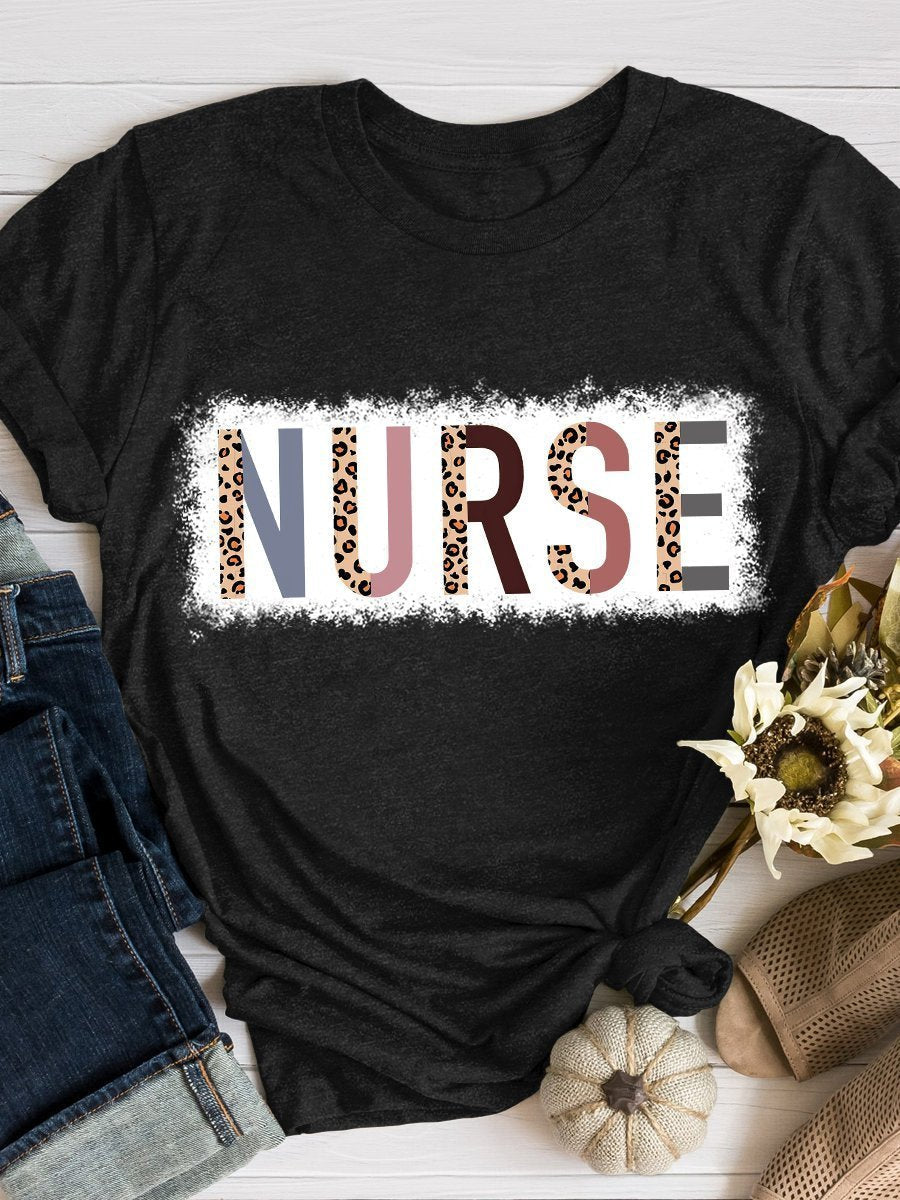 Nurse Print Short Sleeve T-shirt