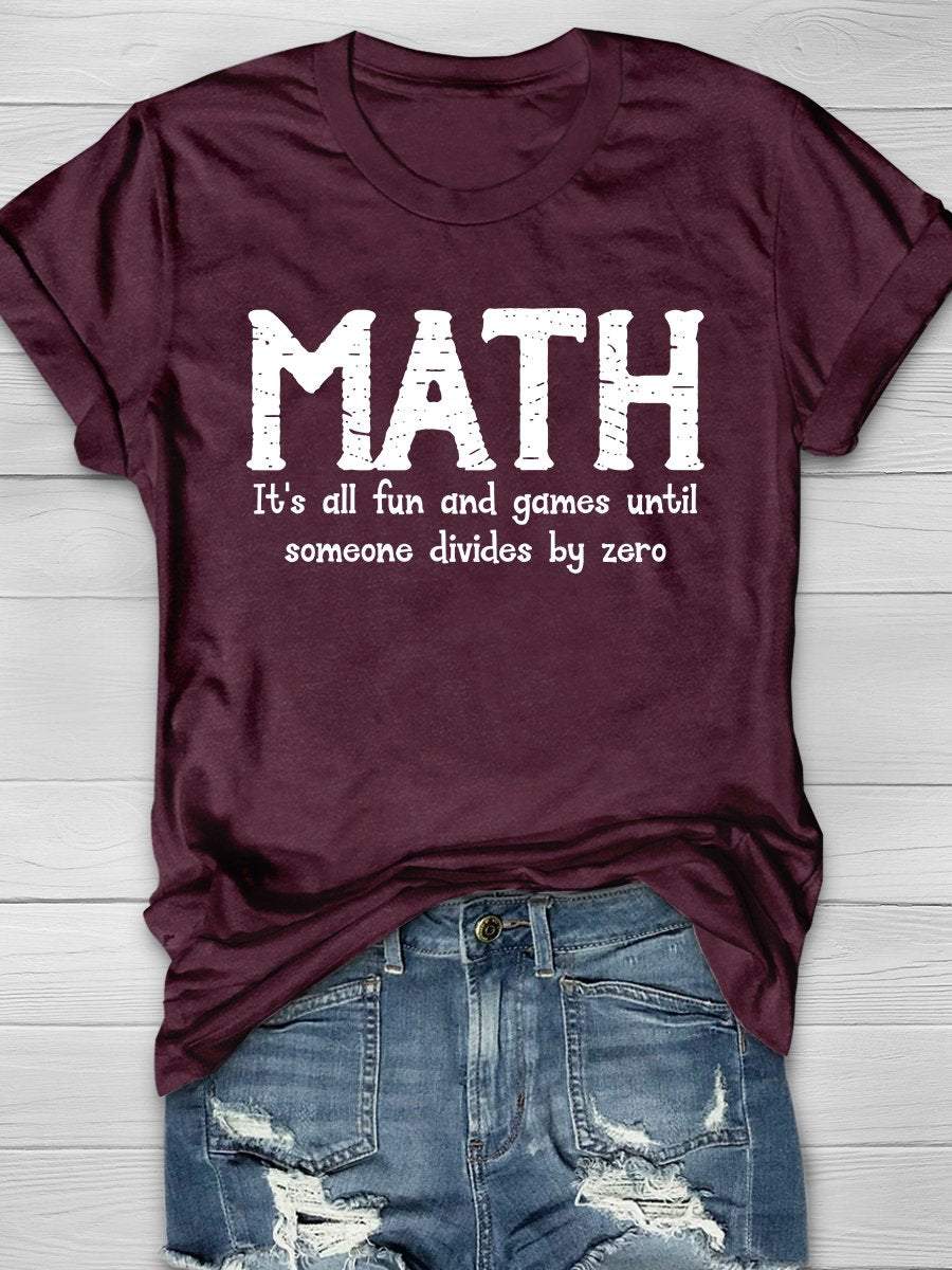 Funny Teacher Print Graphic T-shirts