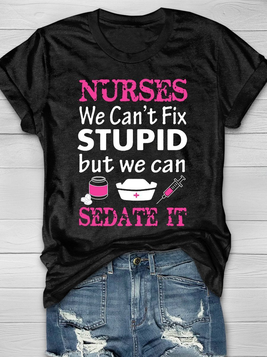 Nurse Classic Print Short Sleeve T-shirt