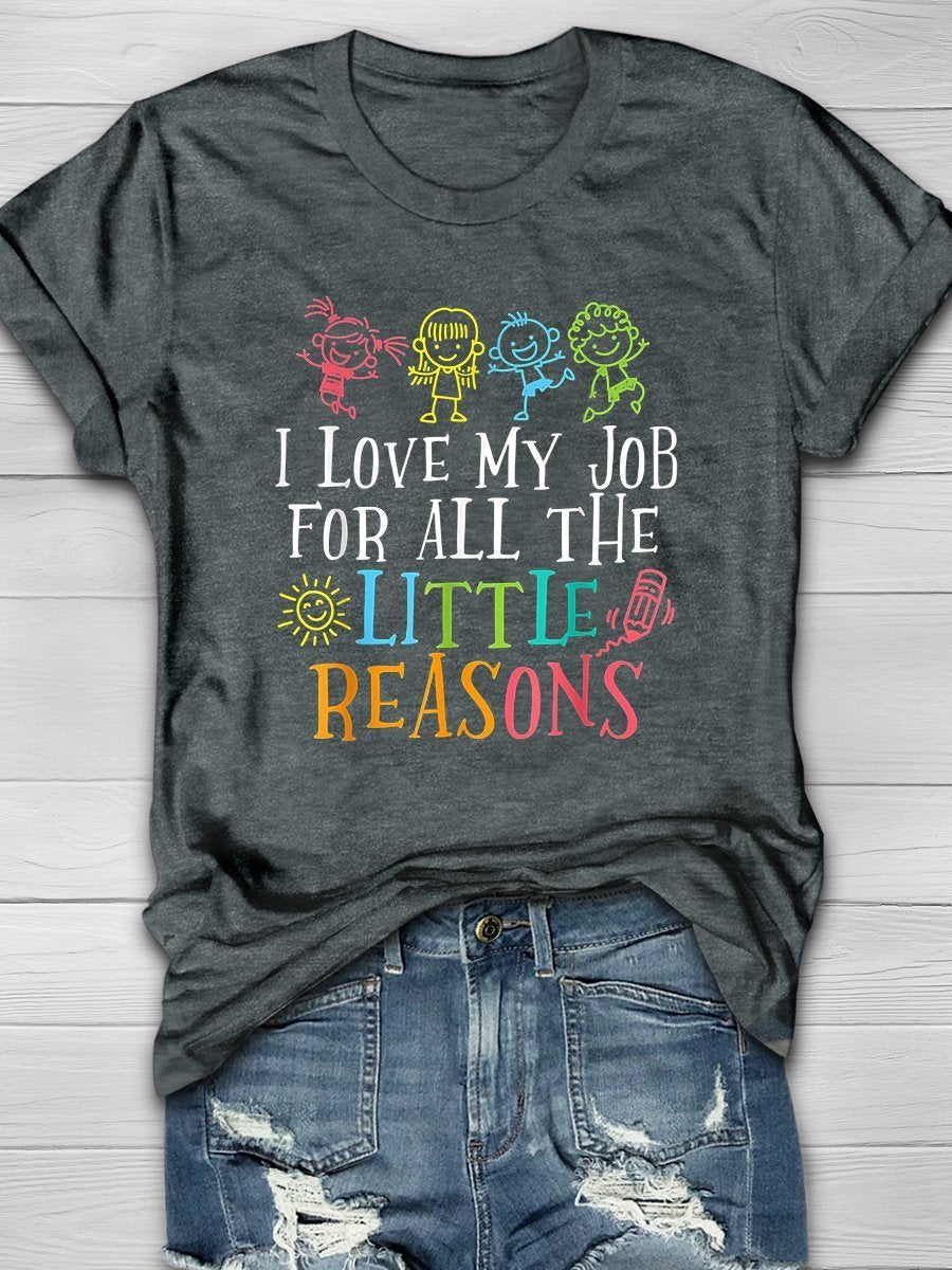 I Love My Jobs Print Graphic T-shirts