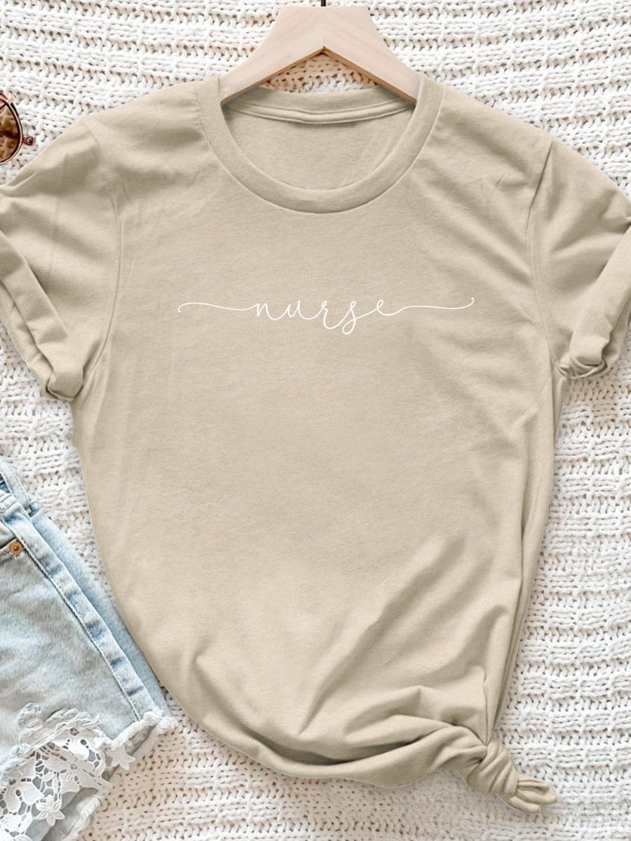 Nurse Print Short Sleeve T-shirt