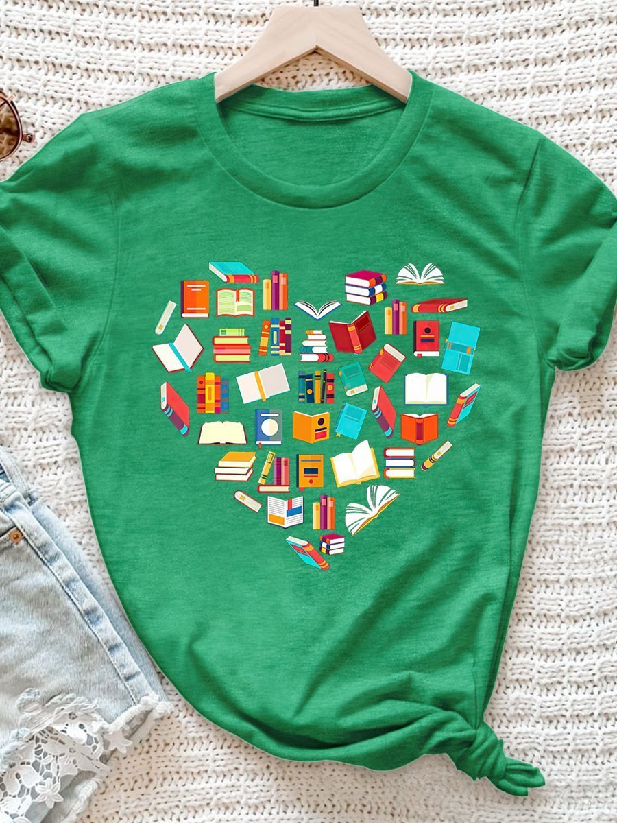 Teacher Christmas Love Book Print Graphic T-shirts