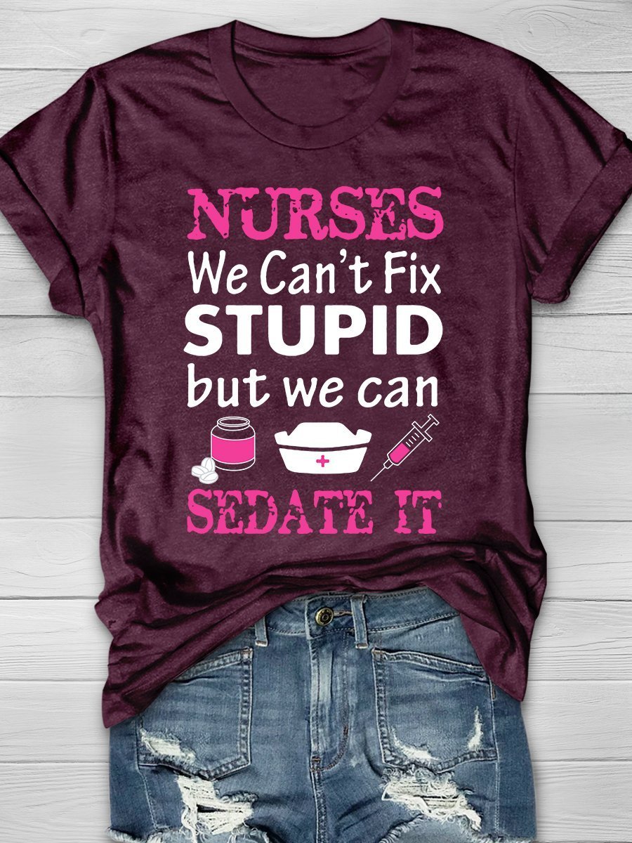 Nurse Classic Print Short Sleeve T-shirt