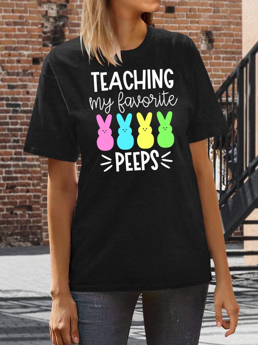 Teaching My Favorite Peeps Print Graphic T-shirts